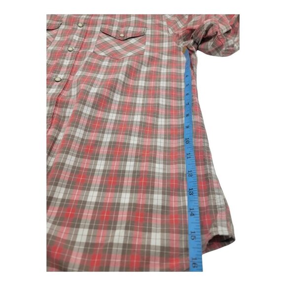 Gap Shirt Mens M Multicolor Plaid Pearl Snap Cotton Western Rancher Preppy Rodeo - Picture 4 of 9